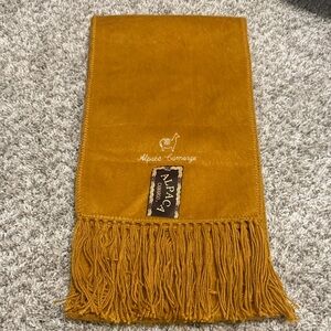 Alpaca Camargo Gold Honey Yellow Scarf with Fringe